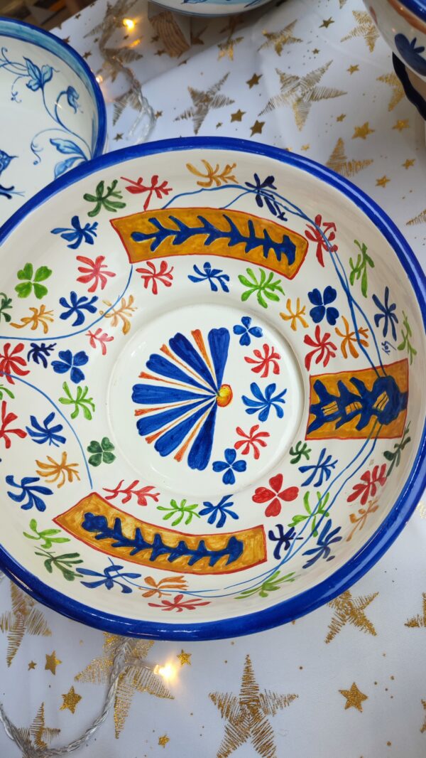 HT151 Frutero de cerámica con decorado estilo Matisse - Imagen 2