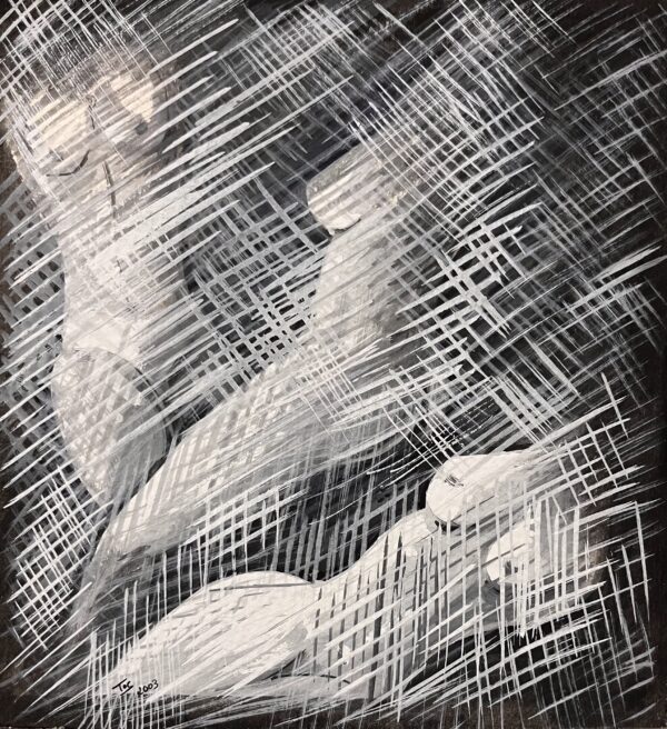 Reflejo con desnudo de mujer